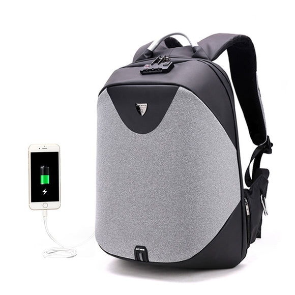 ARCTIC HUNTER B00208 22L Anti-theft 15.6 Laptop Backpack Waterproof Business Travel USB Rucksack