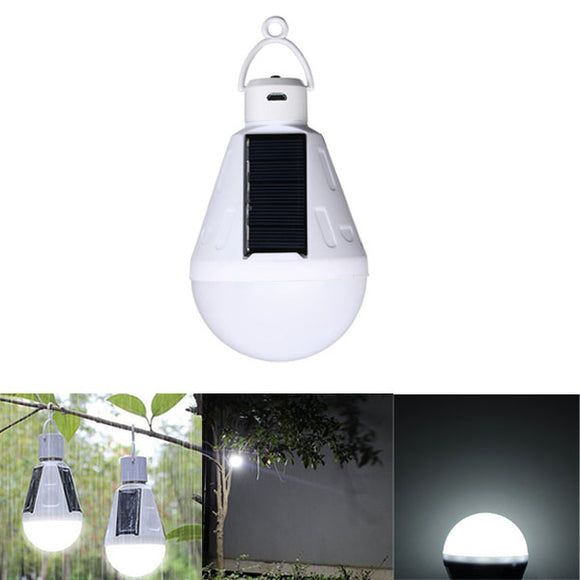 Solar Powered 9W E27 18 LED Bulb Camping Lantern USB Rechargeable for Outdoor Tent Fishing