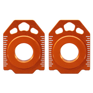 Pair CNC Rear Axle Spindle Chain Adjuster Blocks For KTM SX EXC XCW 125-530 20mm
