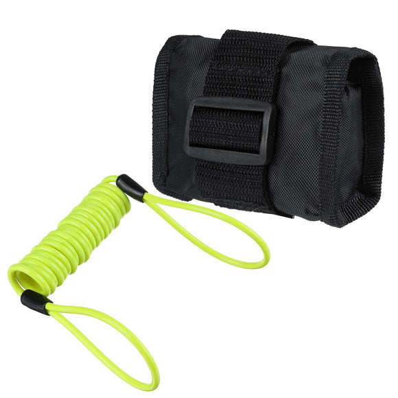 1.5m/5ft Reminder Cable With Alarm Lock Bag For Motorcycle Bike 5 Color