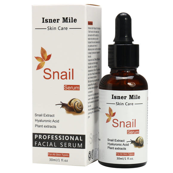 Isner Mile Snail Serum Repairing Hyaluronic Acid Plant Extract Moisturizing Skin Care 30ml