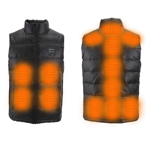 MIDIAN 13 Heating Pads Electric Heated Vest 90% White Duck Down Men Women For Skiing Skating Mountaineering Fishing Riding
