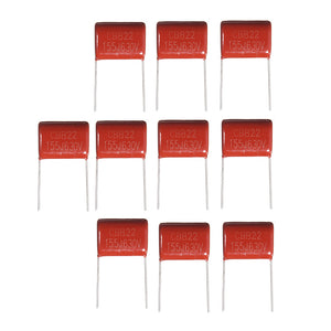 10pcs 630V155J 1.5UF Pitch 20mm 630V 155 155J 1500nf CBB Polypropylene Film Capacitor