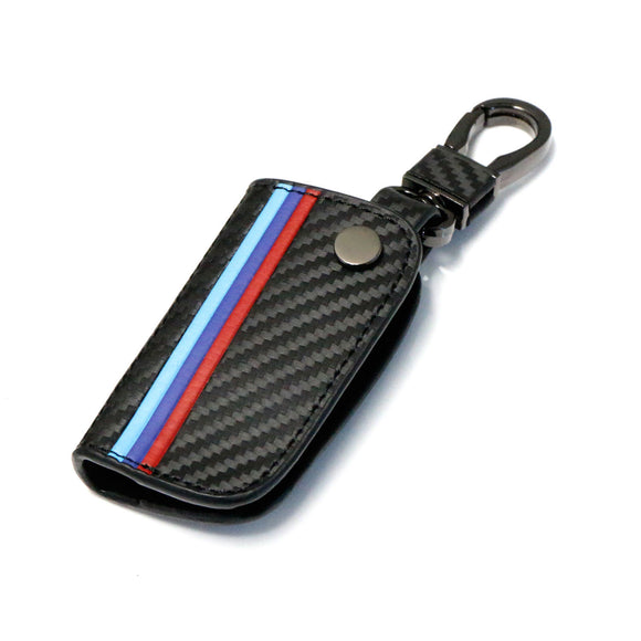 Carbon Fiber Leather Smart Remote Key Case Fob for BMW 1 3 5 6 Series X5 X6