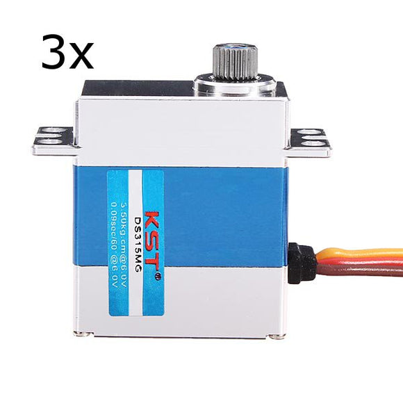 3X KST DS315MG Metal Digital Swashplate Servo For 450 RC Helicopter