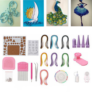Paper Quilling DIY Craft Tool Full Kit Handmake Work Board Mould Grid Guide Set Developmental Toys