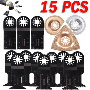 15pcs Oscillating Multitool Saw Blades Set For Fein Multimaster Bosch Multitool