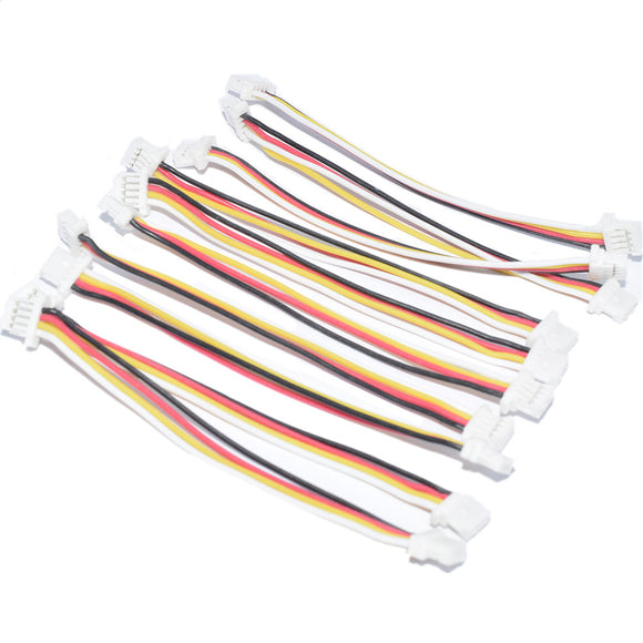 10 PCS JST-SH 1.0mm 4P Silicone Wire with Double Plug for Flight Controller ESC RC Drone FPV Racing