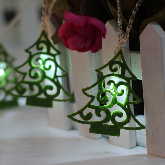 10 Non-woven Christmas Trees LED Light Christmas Tree Kids DIY Home Festival Decorations Ornaments