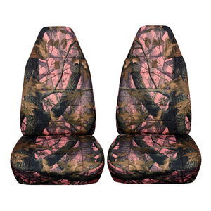 Camouflage Camo Car Front Seat Cover Protector SUV Van Pickup Truck Off-Road