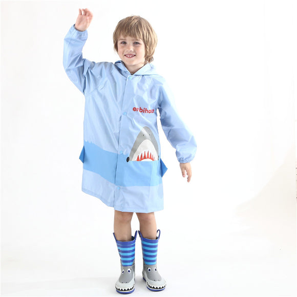 BIKIGHT Cute Raincoat Kids Boy Children Girls Motorcycle E-bike Bike Bicycle Cycling Coat Rainwear