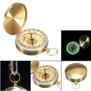 Pocket Watch Compass Classic Keychain Camping Hiking Navigation Outdoor Night Lights