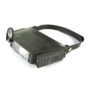 MG81007 1.8X 2.3X 3.7X 4.8X Helmet Magnifying Glass Third Hand Illuminated Magnifier with Light