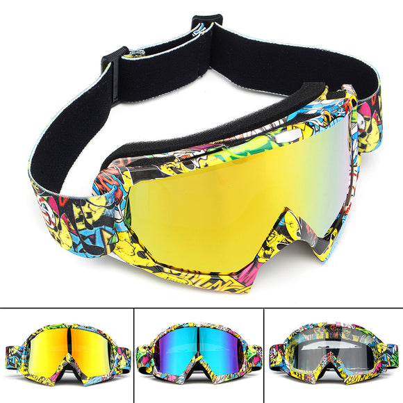 Motorcycle Racing Goggles Anti-Fog Anti-Scratch Adult Snowboard Skiing Glasses