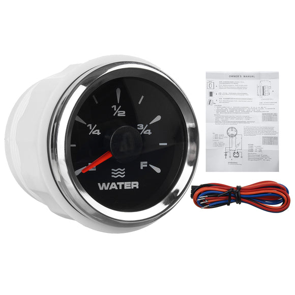 52mm 9-32V Water Level Gauges 8 Color Backlight For Boat Marine Car Motorcycle