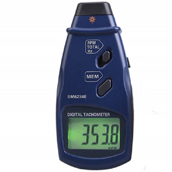 SM6234E Digital Laser Tachometer RPM Meter Non-Contact 2.5RPM-99999RPM LCD Display Data Storage Spee