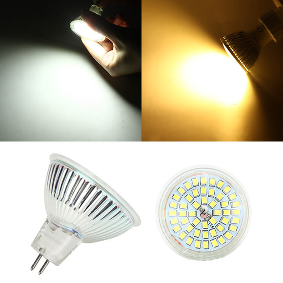 MR16 4W LED Bulb 350lm 48 SMD 2835 Pure White/Warm White Spotlight Lamp AC/DC 12V