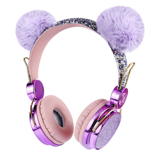 Unicorn Over-Ear Headphones Music HD Stereo Call Wired Earphones with Microphone