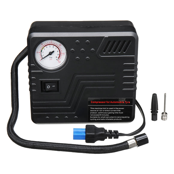 120PSI Portable Air Compressor for Automobile Tyre Inflator Pump DC 12V