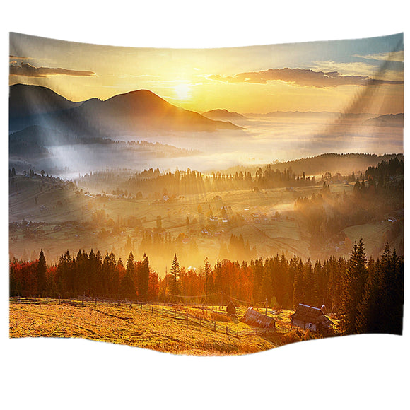 IPRee 153x102CM Outdoor Travel Beach Towel Mat Sunny Sunshine Polyester Hanging Tapestry