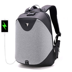 Anti Theft Customs Lock Laptop Backpack Bag Travel Bag With USB Charging Port