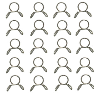 20pcs 7mm Fuel Line Hose Tubing Spring Clip Clamp Motorcycle Boat ATVs Scooter