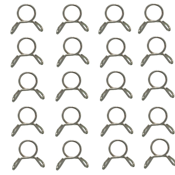 20pcs 7mm Fuel Line Hose Tubing Spring Clip Clamp Motorcycle Boat ATVs Scooter