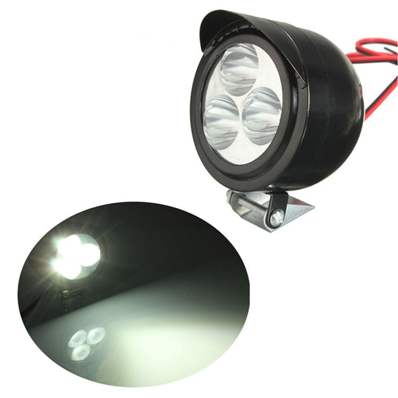 12V-80V 6W Motorcycle E-bike ATV 3 LED Spot Lightt Lamp Headlight