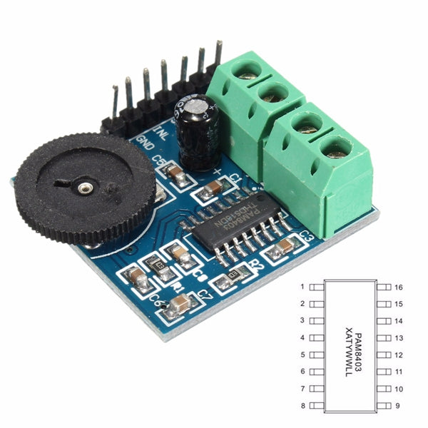 5V PAM8403 3W*2 Dual Channel Audio Amplifier ModulE Class D Power Volu ...