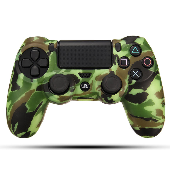 Durable Decal Camouflage Grip Cover Case Silicone Rubber Soft Skin Protector for Playstation 4 for Dualshock 4 Gamepad