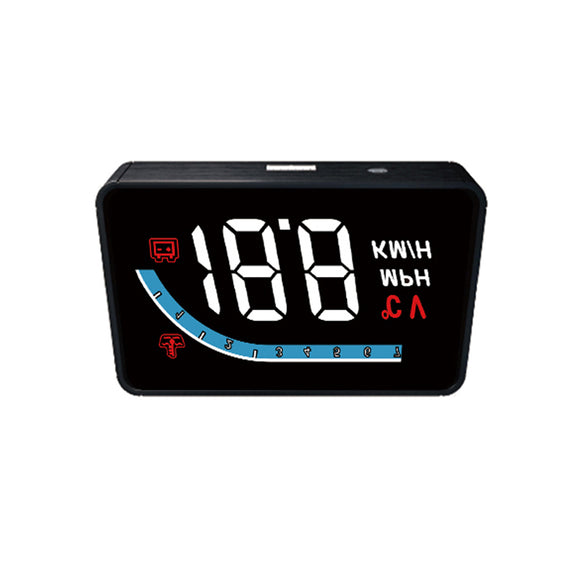 L1 Head-up Display Digital Display HUD Speed Water Temperature Voltage OBD + Alarm Monitor For Vehicles Universal