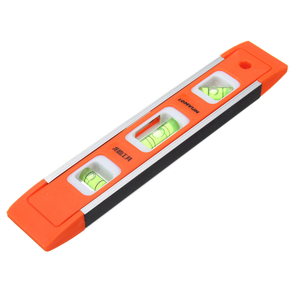 LOMVUM 230mm High Precision Spirit Level Magnetic High Bearing Ruler Lever Bubbles Horizontal Ruler