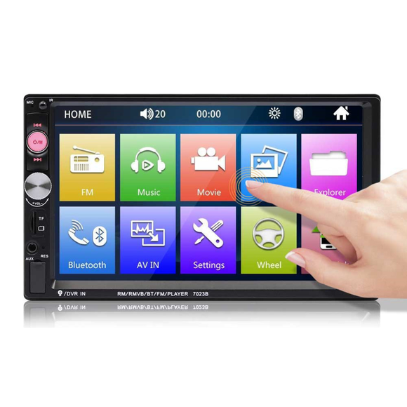 7023B 7 Inch 2 Din Car Multimedia Audio MP5 Player Stereo Radio HD bluetooth FM USB SD Aux Support Rear Camera