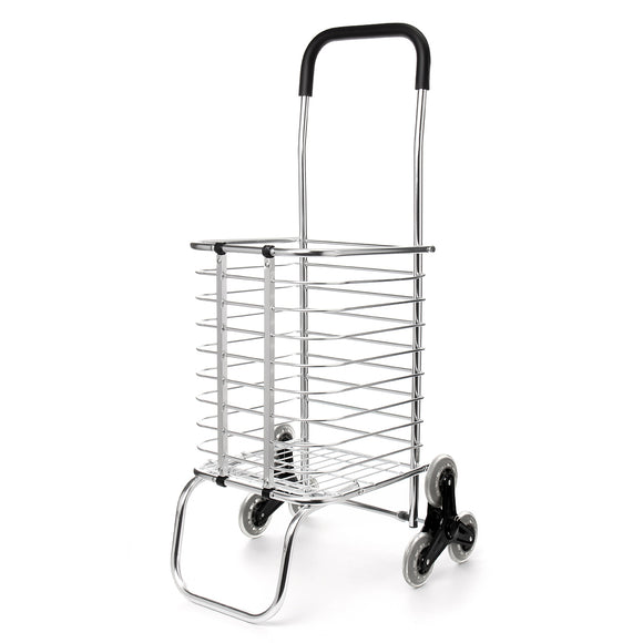 65kg Stair Climbing Folding Shopping Grocery Basket Cart Luggage Trolley 6 Wheel Trailer