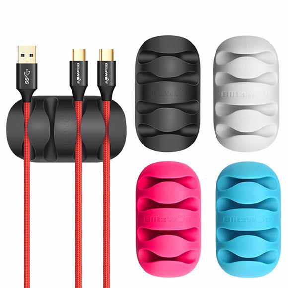 BW-PM2 4PCS TPU Multipurpose Cable Clip Cord Management System Desktop Cable Organizer Cable Holder