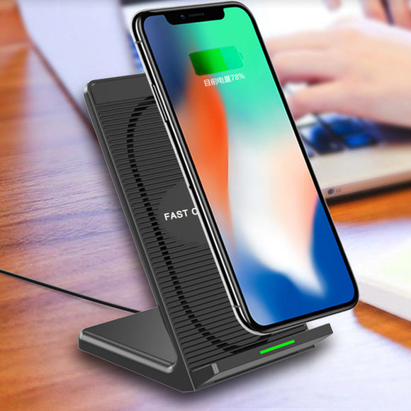 10W Qi Wireless Fast Charger with Cooling Fan for iPhone X 8 Plus Samsung S8