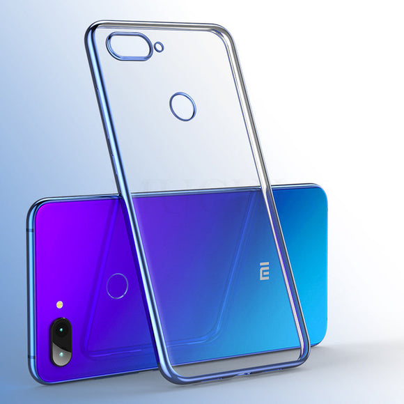 Bakeey Color Plating Transparent Soft TPU Back Cover Protective Case for Xiaomi Mi 8 Lite 6.26 inch