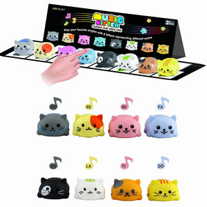 MOEYOUTH Musical Scale Cat Touch Sensitive Musical Toy Piano Learning