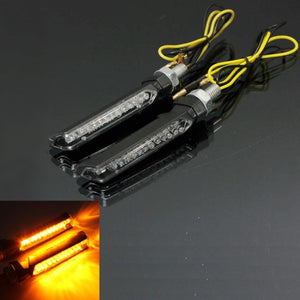 12V 13 LED Turn Signal Lights Motorcycle SUV ATV Amber Indicator E-mark Universal