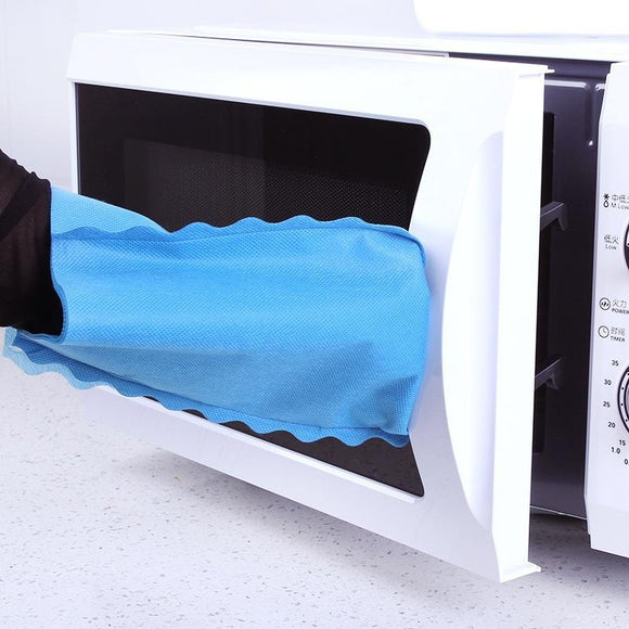 1Pc Microwave Oven Glove Wipe Dust Mitts Slip-Resistant Kitchen Cleaning Tools