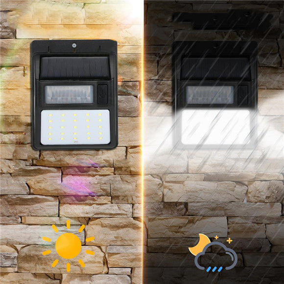 35LED Solar Powered PIR Motion Sensor Wall Lamp Waterproof Security Street Light for Outdoor Garden
