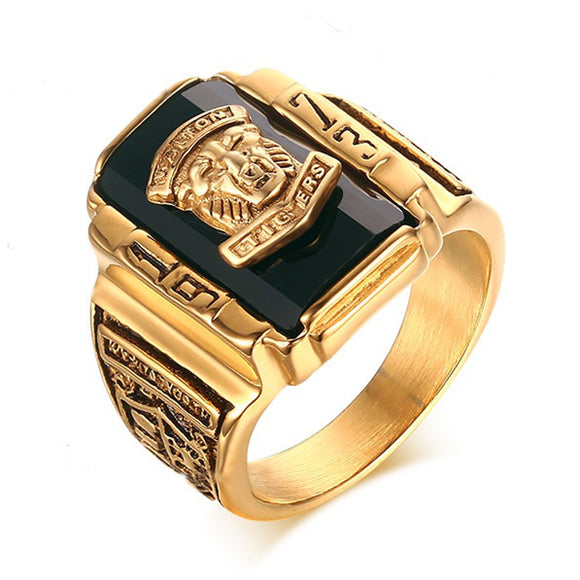 High Polished Walton Tiger Head Fashion Ring Stainless Steel Rings Gift for Men