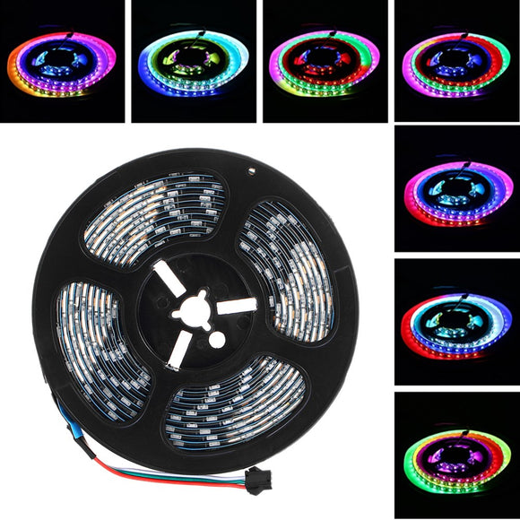 LUSTREON 1M 2M 3M 4M 5M IP65 60LEDs/M 5050 GRB GT2812 Magic Color Smart IC LED Strip Light DC5V