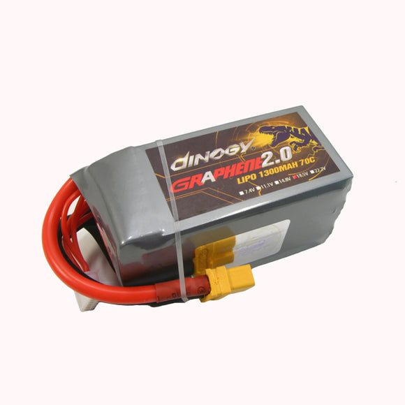 Giant Power Dinogy Graphene 2.0 1300mAh 18.5V 5S 70C XT60 LiPo Battery For RC Models