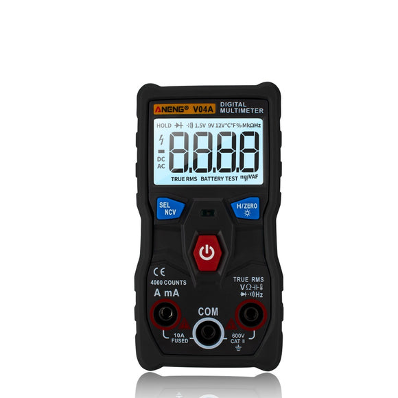 ANENG V04A Automatic Intelligent Gear Recognition Electrician NCV Pocket True RMS Digital Multimeter 4000 Counts NVC Test Temperature Measurement