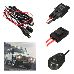 2.5M LED Work Light Relay Wire Harness Loom Fuse Switch DC12V 40A for Offroad SUV Truck