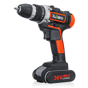 36V Cordless Power Drills Electricity Display Electric Screwdriver Lithium Battery Driver Tool With 1 Battery