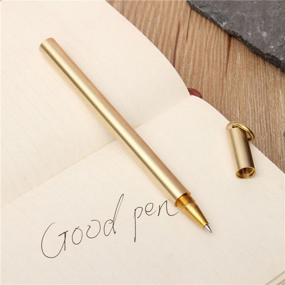 0.5mm Gel Pen Metal Brass Copper Sign Pen Neutral Black Water-based EDC Tool