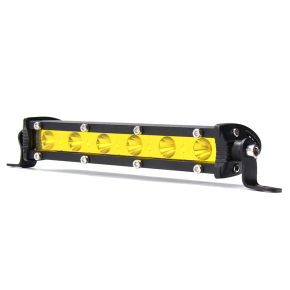 7 Inch 18W LED Work Light Bar Spot Beam Driving Lamp Yellow DC 12V for SUV ATV Boat 4WD Off Road