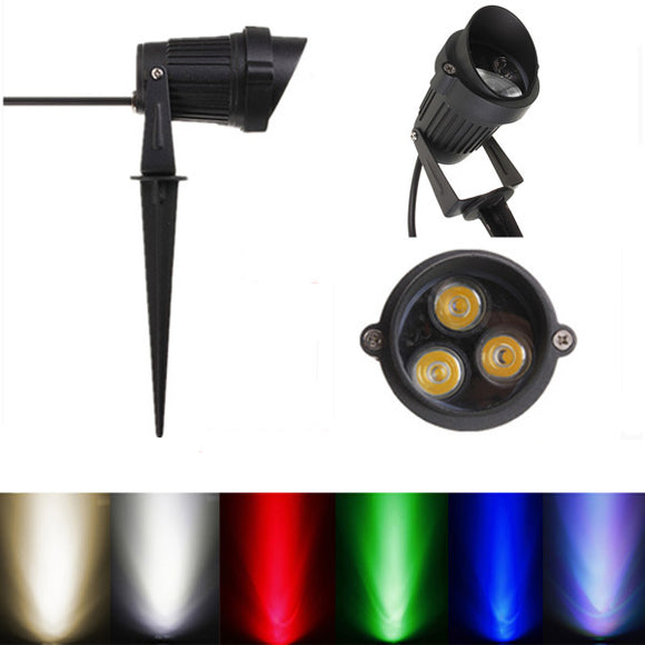 6W LED Flood Spotlightt With Rod & Cap For Garden Yard IP65 AC 85-265V